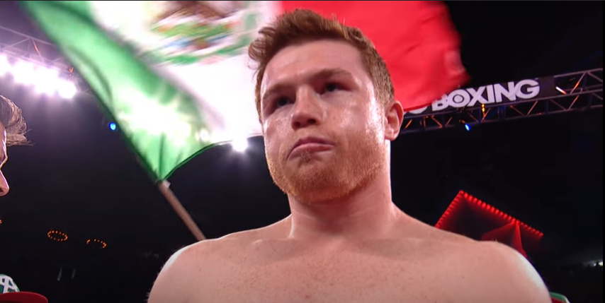 Canelo Alvarez post-match photo