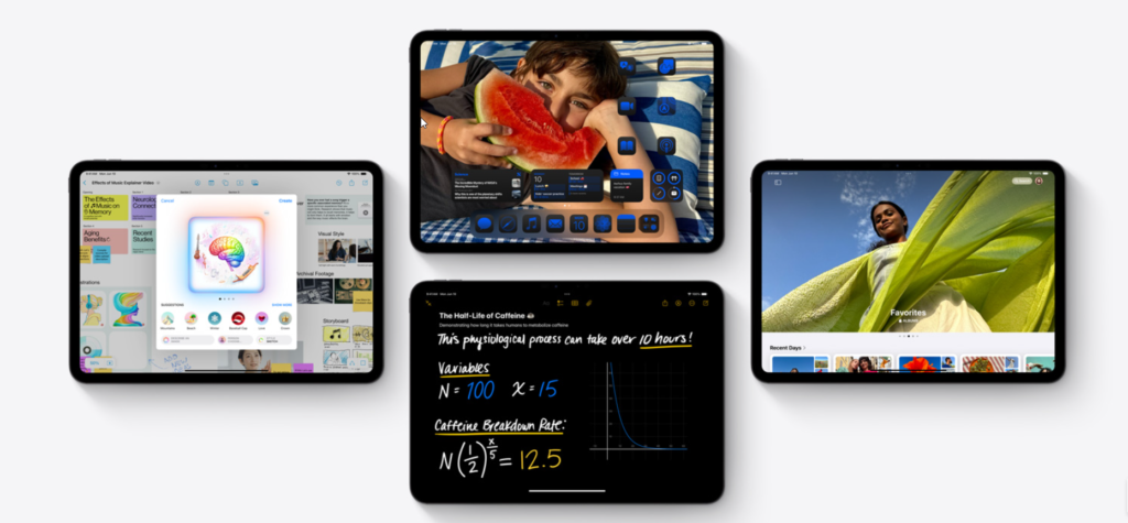 iPad displaying iPadOS 18 user interface