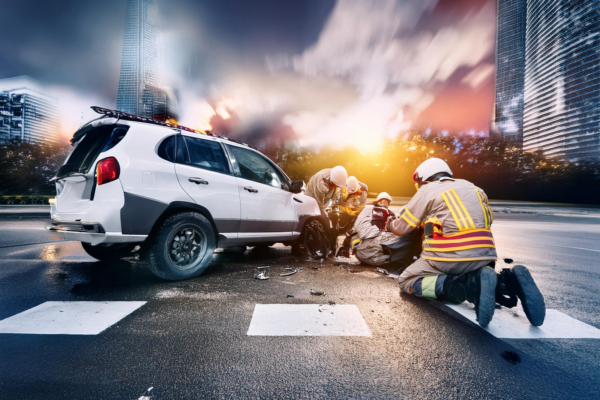 Image of a car accident scene