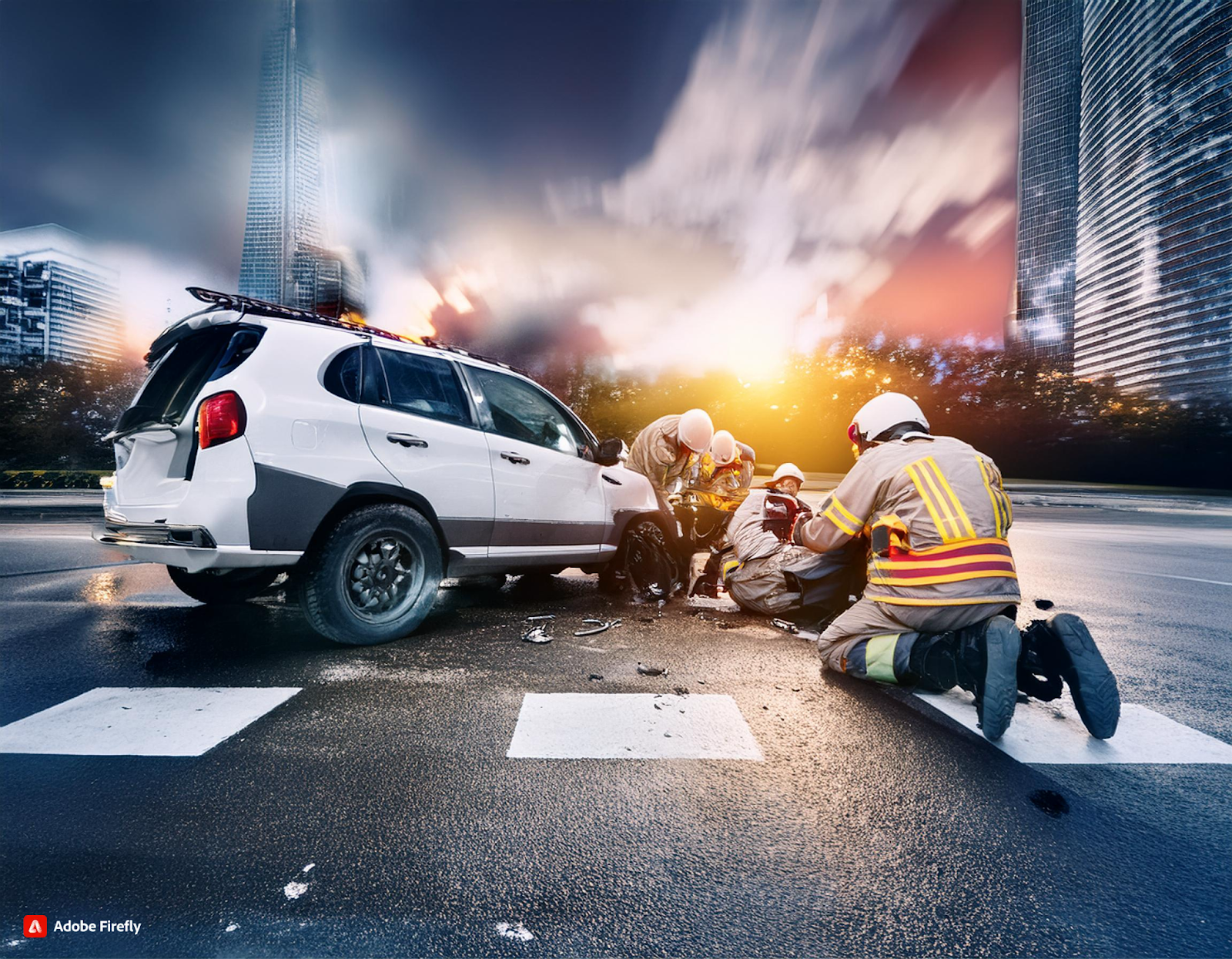 Image of a car accident scene